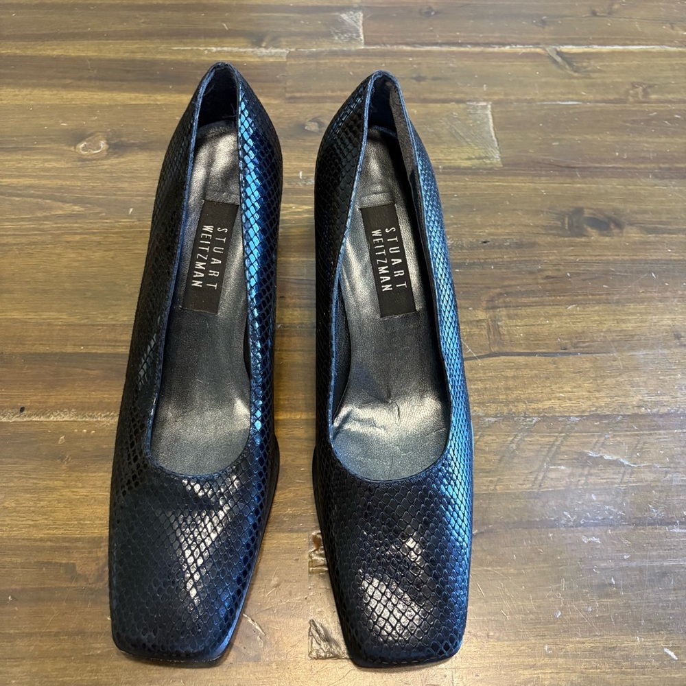 Stuart Weizman Count Black Diamond Square Toe Hee… - image 3